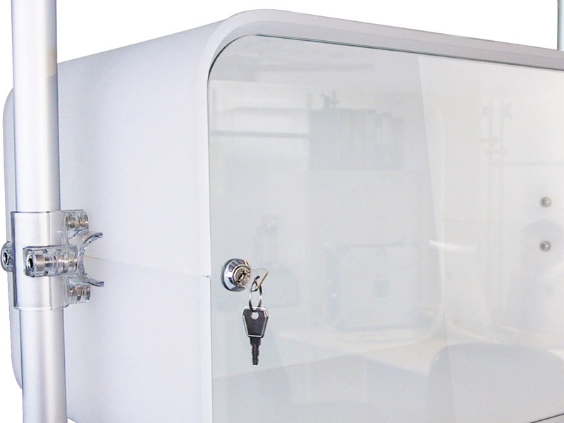 box in plexiglass opalino con anta e serratura box in plexiglass opalino con anta e serratura