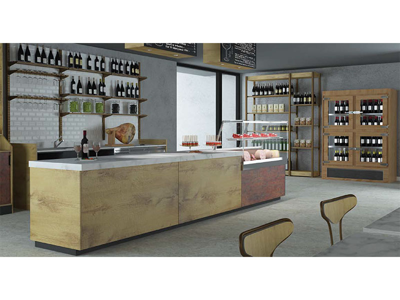 Banco Enjoy arredo per bar e alimentari stile industrial