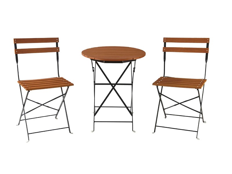 Set completo di due sedie e tavolino pieghevoli