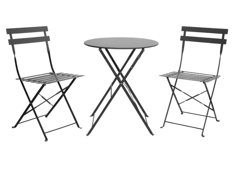 Set di tavolini e sedie per uso esterno, strade e spiaggia, locali, dehor, bar