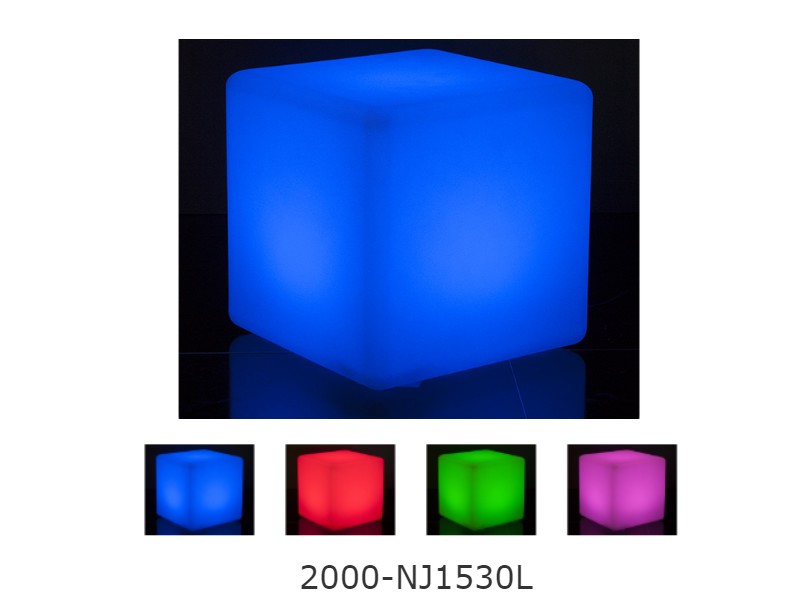 Cubi luminosi colorati per discoteche, arredo per esterni